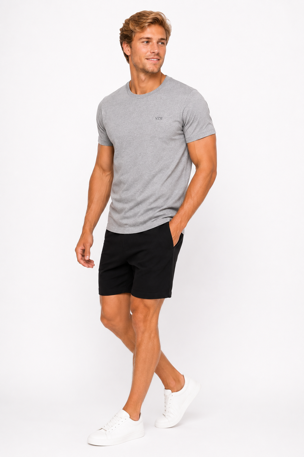 Valaziio Essential Cotton T-Shirt – Heather Grey